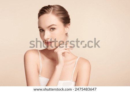 Similar – Image, Stock Photo woman with a face mask leaning against the wall using her smartphone