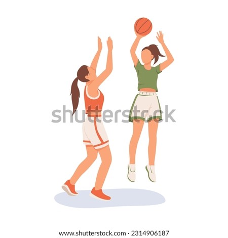 Similar – Image, Stock Photo Slim sportswoman with basketball on stairs