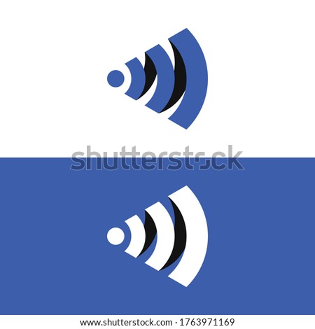 Wifi Minimal flat logo with letter M. Zdjęcia stock © 