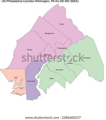 US Philadelphia-Camden-Wilmington, PA,NJ,DE,MD,Metropolitan Statistical Area MSA