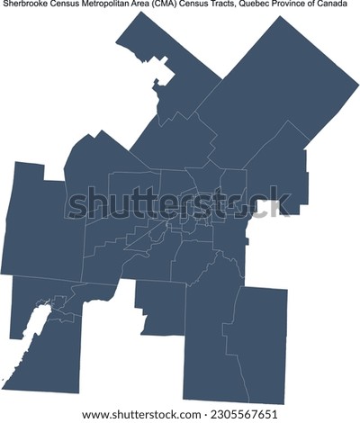 Sherbrooke Census Metropolitan Area (CMA) Census Tracts, Quebec Province of Canada in 2021