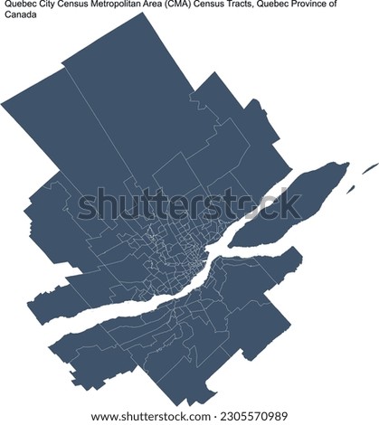 Quebec City Census Metropolitan Area (CMA) Census Tracts, Quebec Province of Canada in 2021