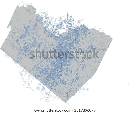 US Texas Travis County map with Street Centerline