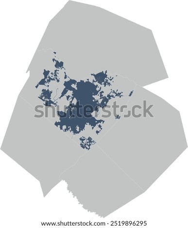 US Texas Travis County Greater Austin County map with Austin city boundary