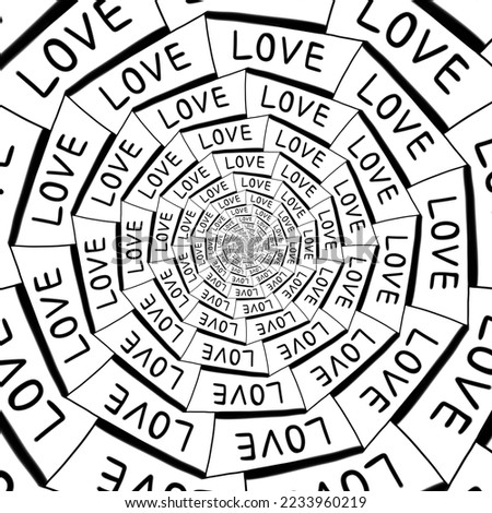 Love logo design, inception pattern, White background 