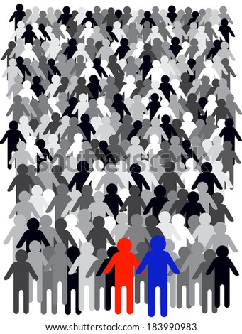 vector illustration of people crowd