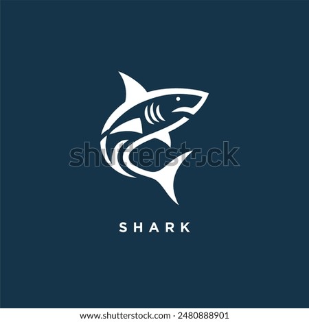 shark logo icon design template
