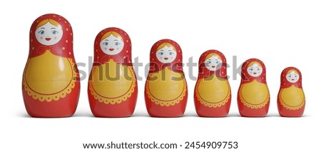 Similar – Image, Stock Photo matryoshka doll on the blue background