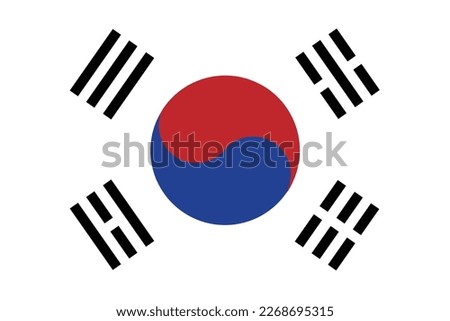 Republic of Korea national flag
vector illustration