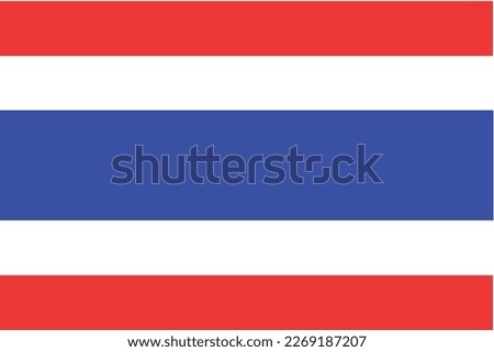 Kingdom of Thailand national flag
vector illustration