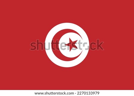 Republic of Tunisia national flag
vector illustration