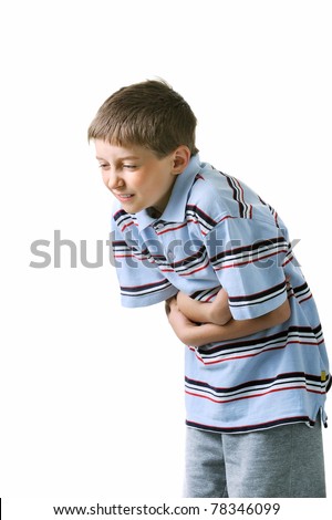 Boy Holding His Stomach With His Hands - Ehec Stock Photo 78346099 ...