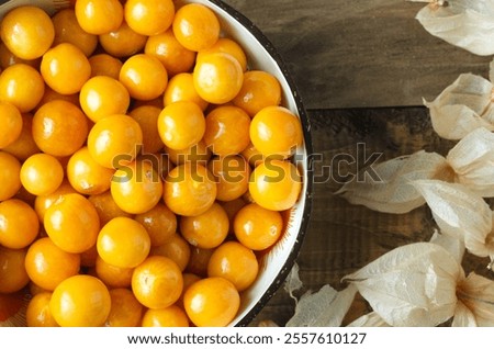 Similar – Foto Bild Die Frucht Physalis mit Kelchblättern