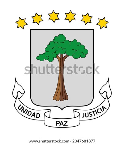 Coat of arms of Equatorial Guinea. 