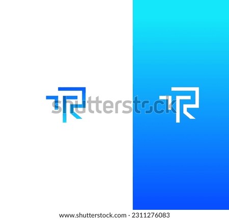 TR, RT letter modern branding logo