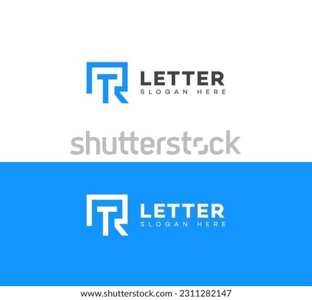 TR, RT letter modern branding logo