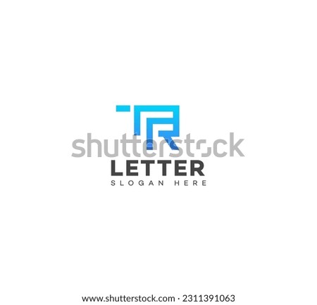 TR, RT letter modern branding logo