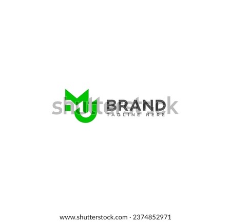 UM, MU letter branding logo