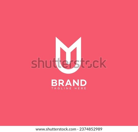 UM, MU letter branding logo