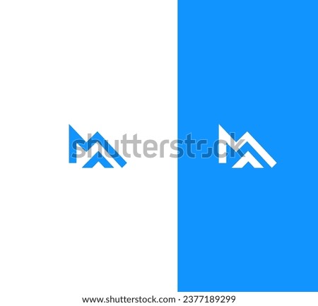 MA, AM letter branding logo Foto stock © 