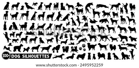 100+ dog silhouette bundle set