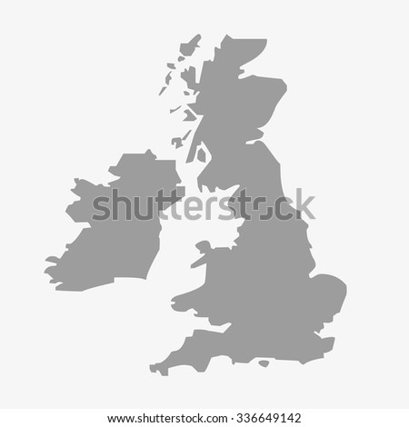 Great Britain map gray Zdjęcia stock © 
