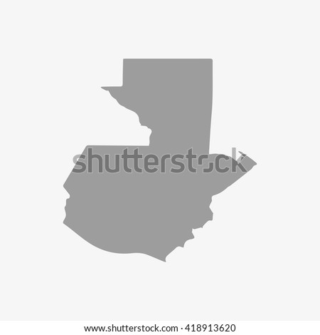 Map  of Guatemala in gray on a white background