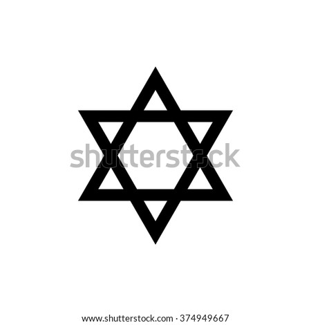 Jewish star of David. Vector icon