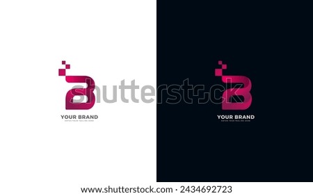 Modern technology letter B logo. Letter b tech icon design. Graphic vector illustration