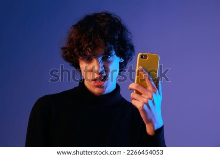 Similar – Image, Stock Photo young caucasian teenage boy playing acoustic guitar on the beach. sunglasses and dark clothing.