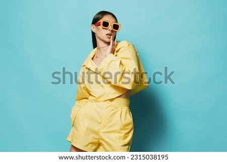 Similar – Image, Stock Photo Trendy young woman in a yellow swimsuit