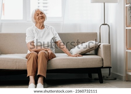 Similar – Image, Stock Photo An elderly woman sits at her laptop, notebook