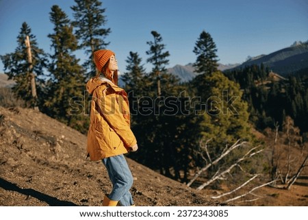 Similar – Image, Stock Photo Happy caucasian woman standing at the Zabriskie Point, Death Vallkey National Park