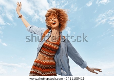 Similar – Image, Stock Photo Fashionable young woman on a walk