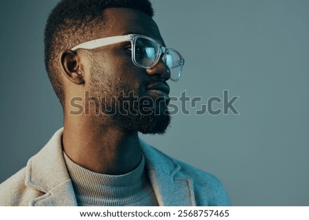 Similar – Image, Stock Photo Self assured young ethnic woman strolling on street in sunlight