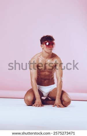 Similar – Image, Stock Photo Alluring model in underwear in studio