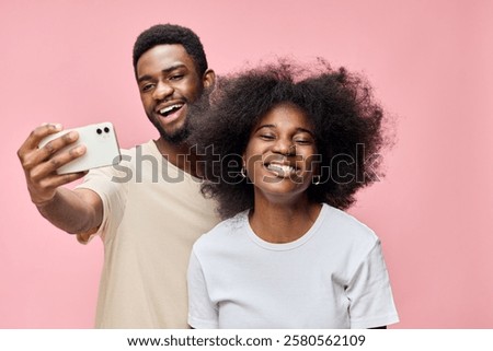 Similar – Image, Stock Photo Intimate portrait of afro latina with shadows in face