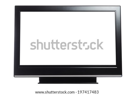 flat screen tv isolated on white background