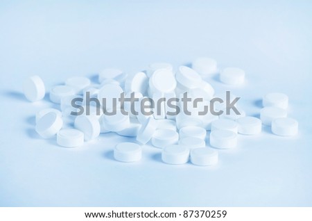 The white tablets - abstract medical background
