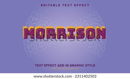 Glowing and editable text style effect Morrison text style theme