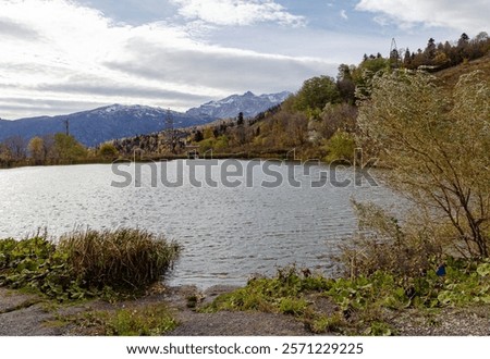 Similar – Image, Stock Photo Mountainous area against clean sky