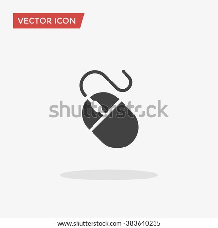 Computer mouse Icon in trendy flat style isolated on grey background, for your web site design, app, logo, UI. Vector illustration, EPS10.