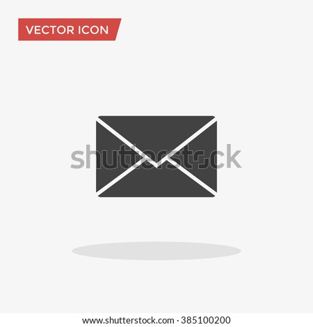 Envelope Icon in trendy flat style isolated on grey background. Mail symbol for your web site design, logo, app, UI. Vector illustration, EPS10.