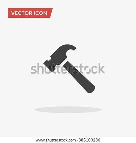 Hammer Icon in trendy flat style isolated on grey background, for your web site design, app, logo, UI. Vector illustration, EPS10.