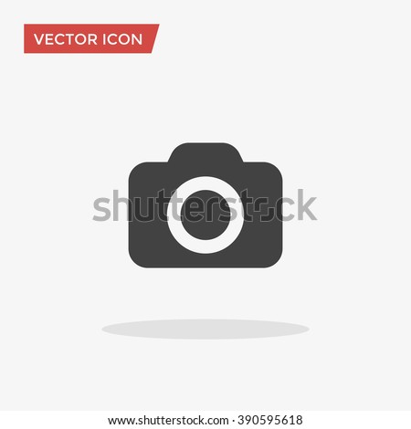 Camera Icon in trendy flat style isolated on grey background. Camera symbol for your web site design, logo, app, UI. Vector illustration, EPS10. 商業照片 © 