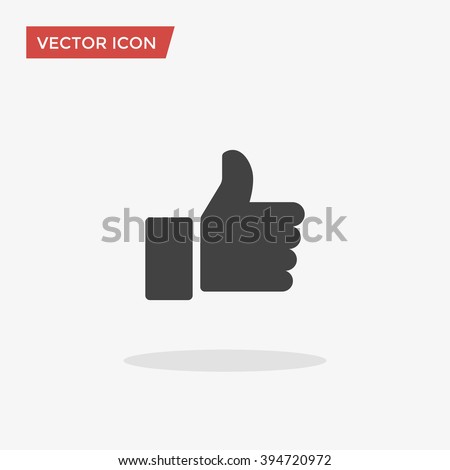Like Icon in trendy flat style isolated on grey background. Like symbol for your web site design, logo, app, UI. Vector illustration, EPS10.