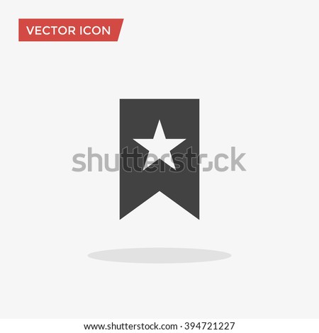 Bookmark Icon in trendy flat style isolated on grey background, for your web site design, app, logo, UI. Vector illustration, EPS10.