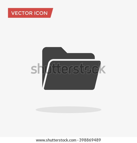 Folder Icon in trendy flat style isolated on grey background, for your web site design, app, logo, UI. Vector illustration, EPS10.