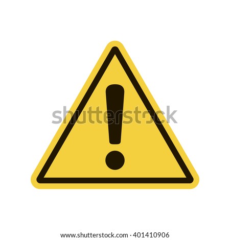 Hazard warning attention sign. Vector illustration, EPS10.
