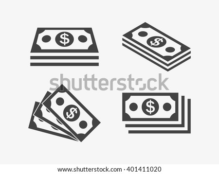 Cash Icon in trendy flat style isolated on grey background. Money symbol for your web site design, logo, app, UI. Vector illustration, EPS10.